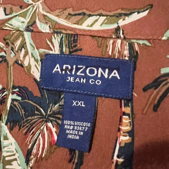 Arizona Jean Co. Size XXL. Aloha Hawaiian Short Sleeve Rayon Cruise Shirt. B17 - Picture 4 of 7